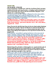 Vietnamese-English Homework: Green Tourism in Quảng Nam. Môn Chương trình dịch (Phenika) | Đại học Trường Đại học Phenika.