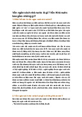 Vốn ngân sách nhà nước là gì? Vốn Nhà nước bao gồm những gì?