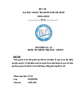 Phân Tích Tác Động Và Kiểm Soát Độc Quyền Trong Kinh Tế | Tiểu luận Kinh tế chính trị