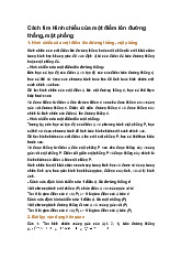 Cách tìm Hình chiếu của một điểm lên đường thẳng, mặt phẳng