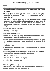 đề cương ôn tập triết học Mác-Lê nin