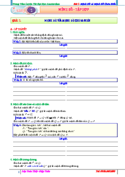 Bài tập mệnh đề và tập hợp – Diệp Tuân
