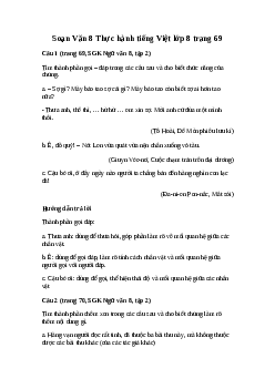 Soạn bài Thực hành tiếng Việt lớp 8 trang 69 | Ngữ văn 8 sách Kết nối tri thức