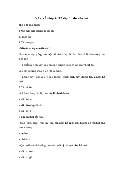 Tả cây đu đủ | Tập làm văn lớp 4
