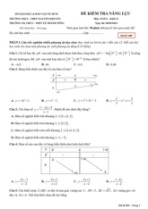 Đề kiểm tra Toán 12 năm 2024 – 2025 trường Nguyễn Khuyến & Lê Thánh Tông – TP HCM