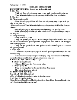 Giáo án Công nghệ 8 Bài 5: Gia công cơ khí | Chân trời sáng tạo