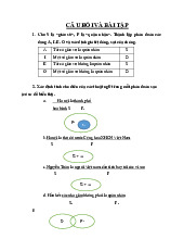 BÀI TẬP PHÁN ĐOÁN - Phán đoán và giá trị chân lý trongLogic