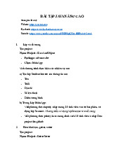 Bài tập Các dự án đối tượng & lập trình nâng cao môn Lập trình nâng cao | Trường Đại học Bách Khoa Hà Nội