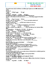 Bộ Đề Kiểm Tra Giữa Kỳ 1 Tiếng Anh 8 Global Success 2025-2026 Có Đáp Án