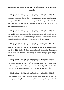 Tập làm văn lớp 2: Thuật lại một việc làm góp phần giữ gìn trường lớp xanh sạch đẹp | Chân trời sáng tạo