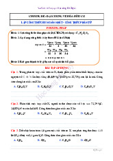 Lập công thức đơn giản nhất - công thức phân tử môn Hóa Học 11