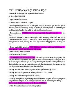 Tóm tắt lý thuyết môn học Chủ nghĩa xã hội khoa học theo từng chương | Học viện Công nghệ Bưu chính Viễn thông