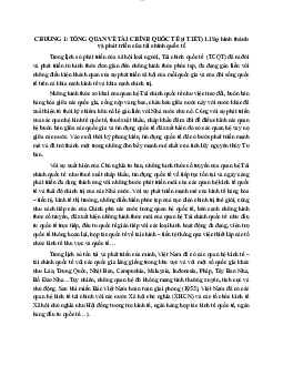 Bài giảng Tài chính quốc tế