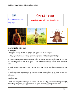 Giáo án dạy thêm Ngữ văn 6 sách Cánh diều  Bài 7