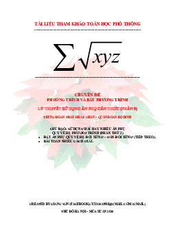 Sử dụng hai ẩn phụ đưa về hệ phương trình đối xứng (ẩn căn bậc ba) – Lương Tuấn Đức