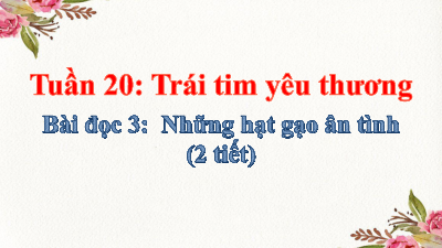 Bài giảng điện tử môn Tiếng viết 4 | Bài đọc 3_ Những hạt gạo ân tình | Cánh diều
