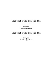 Giáo trình Quản trị học cơ bản | Trường Đại học Phenikaa