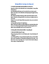 Bài tập Điền từ vào đoạn văn Tiếng Anh (A2 - Ghi chú chi tiết)