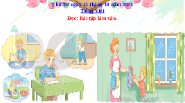 Giáo án điện tử Tiếng Việt 3 Tập 1 Bài 12 Kết nối tri thức: Bài tập làm văn - Đọc