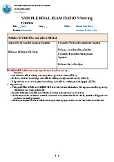 Writing Final Exam Scoring Rubrics Semester 2023-2024 | Môn Writing AE2 - Trường Đại học Quốc tế, Đại học Quốc gia Thành phố Hồ Chí Minh