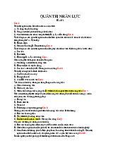 TOP Câu hỏi trắc nghiệm có đáp án Môn Quản trị nhân lực | Đại học Kinh Tế Quốc Dân