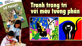 Giáo án điện tử Mĩ Thuật 8 Bài 13 Chân trời sáng tạo: Tranh trang trí với màu tương phản