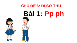 Giáo án điện tử Tiếng việt 1 bài 1 Chân trời sáng tạo : P, p, ph