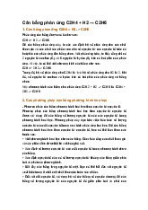 Cân bằng phản ứng C2H4 + H2 → C2H6