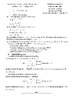 Đề kiểm tra HK2 Toán 11 năm 2020 – 2021 trường THPT Lê Trọng Tấn – TP HCM