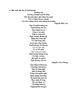 Tìm đọc một bài thơ hoặc một câu chuyện về trường học | Tập làm văn lớp 2 | Chân trời sáng tạo