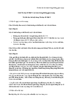 Tin học 10 Bài 9: An toàn trong không gian mạng - Kết Nối Tri Thức