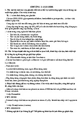 Đề cương ôn tập giữa kì về glucide và lipd môn hóa đại cương–Trường Đại học bách khoa - Đại học đà nẵng.