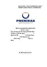 Tiểu luận Marketing NHÓM 15 - Phân tích thương hiệu Cocoon. Môn Maketing căn bản (CB) | Đại học Trường Đại học Phenika.