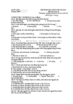 Đề thi học kì 2 môn Lịch sử lớp 11 năm 2022 - 2023 | Đề 4