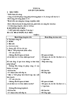 Giáo án môn Toán 1 - Tuần 16 | sách Cánh Diều (Cả năm)