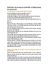 Phát biểu nào trong các phát biểu về Bảng trong tin học là sai?