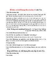 Đề khảo sát chất lượng đầu năm môn Văn lớp 11 năm 2025 (Đề 10)