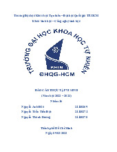 Báo cáo Thực tập Vi sinh Khoa Sinh học - CN Sinh học 2022-2023