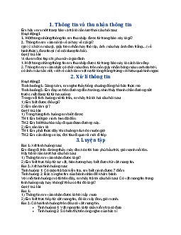 Tin học lớp 6 Bài 1 Thông tin thu nhận và xử lí thông tin | Cánh Diều