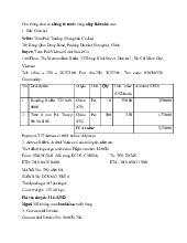 Bài tập Thông Tin Chứng Từ Lô Hàng Nhập Khẩu Môn Thanh toán quốc tế | Trường Học Viện nông nghiệp Việt Nam