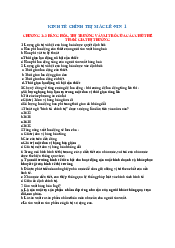 Câu hỏi trắc nghiệm Chương 1,2 kinh tế chính trị - Kinh tế | Trường Đại học Vinh