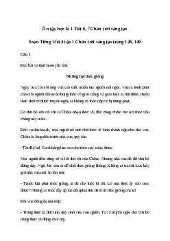 Ôn tập học kì 1 Tiết 6, 7| Chân Trời sáng tạo Tiếng việt 4