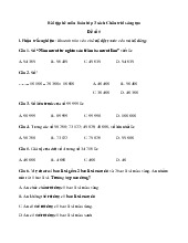 Bộ đề ôn tập hè lớp 3 lên lớp 4 môn Toán sách Chân trời sáng tạo Số 2