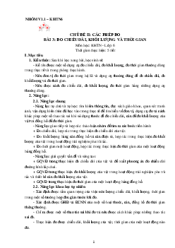Chủ đề 2. Bài 3: Các  phép đo | Bài giảng KHTN 6 | Cánh diều