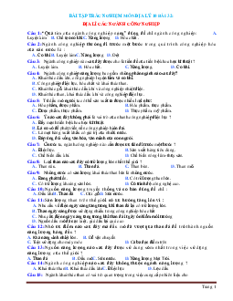 Bài tập trắc nghiệm địa 10 bài 32: địa lí các ngành công nghiệp (có đáp án)