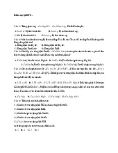 Đề kiểm tra môn Hóa học   | Học viện Nông nghiệp Việt Nam