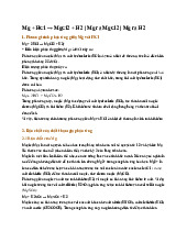 Mg + HCl → MgCl2 + H2 | Mg ra MgCl2 | Mg ra H2 - Hóa học 12