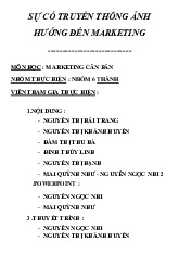 Sự cố truyền thông ảnh hưởng đến marketing môn Marketing căn bản | Trường đại học Mở Hà Nội