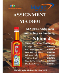 Tập đoàn Masan | Bài tập môn Marketing | Trường Cao đẳng thực hành FPT