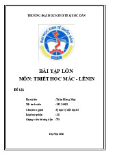Trong những năm gần đây, nền kinh tế nước ta có sự thay đổi và đạt được nhiều thành tựu to lớn | Bài tập lớn môn triết học mác - lênin